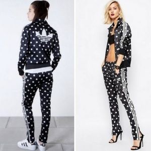 ADIDAS POLKA DOT TRACK PANTS LIKE NEW